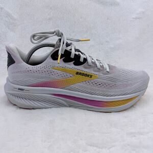 Brooks Ghost 17 Womens Running Shoes Oyster Apricot Pink Size 12 Athletic Shoe
